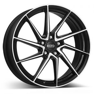 DOTZ SPA dark 8x18 5x100 ET35 Leštená čelná plocha / čierne lakovanie